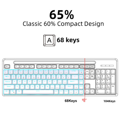Mechanical keyboard gaming 60% USB white keys Keyboards gamer mini Ergonomic Computer keyboard Backlit Music keyboard pc
