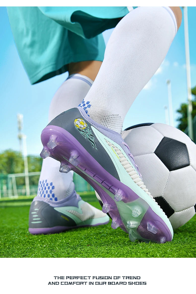 New Men Football Boots Sport Soccer Shoes Outdoor Cleats Adult Non Slip Boys Long Spikes Training Breathable Match Comfortable