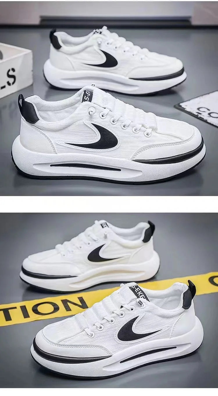 Comfortable Breathable Mesh Sports Shoes Men's Casual Style Lightweight Versatile Plain Color Spring Summer Autumn Seasonal Wear