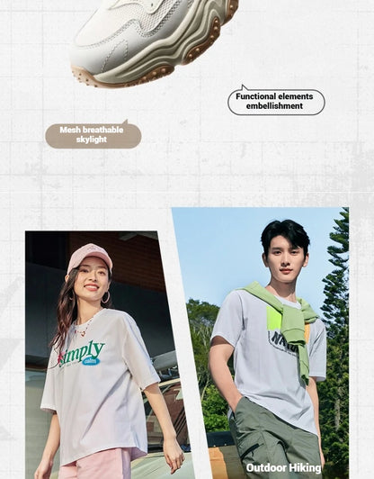 Xtep casual shoes 2025 spring and summer lightweight sports shoes with thick sole, fashionable street style sneakers 875319320004