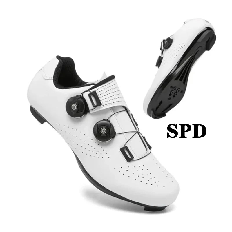New Cycling Shoes Men's Self-locking Racing Road Cycling Sports Shoes Lockless Training Shoes Women's SPD Cleats Cycling Shoes