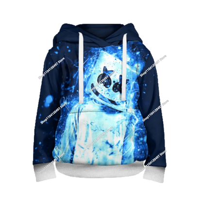 Sweatshirt com Capuz Infantil 3D 2025, Nova Série Anime Fortnite Estampada, Pullover de Marca Trendy, Presente