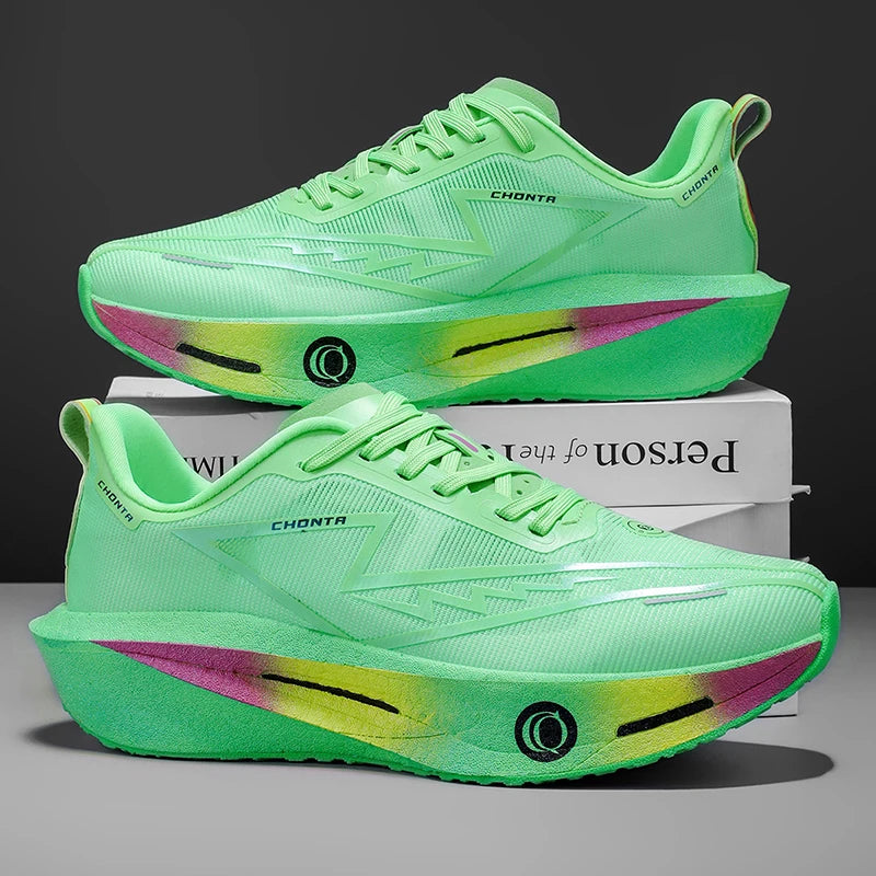 2026 Running Shoes Carbon Plate Marathon Men Sports Breathable Lightweight Women's Comfortable Athletic Antiskid Sneakers Casual