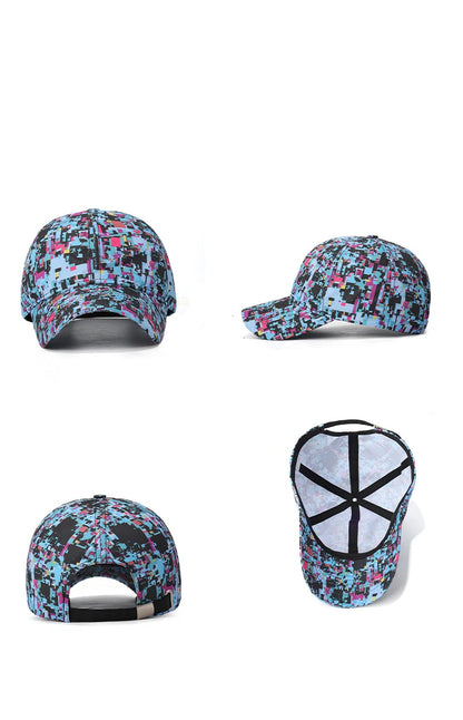 Sommar-graffiti-lysande basebollkeps, unisex, utomhus-solskyddskeps, modekeps, sportkeps, avslappnad keps med duckbill-form
