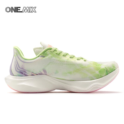 ONEMIX New Nylon Carbon Board Marathon Running Racing Shoes Shock-relief Professional Stable Support Ultra-light Rebound Sneaker