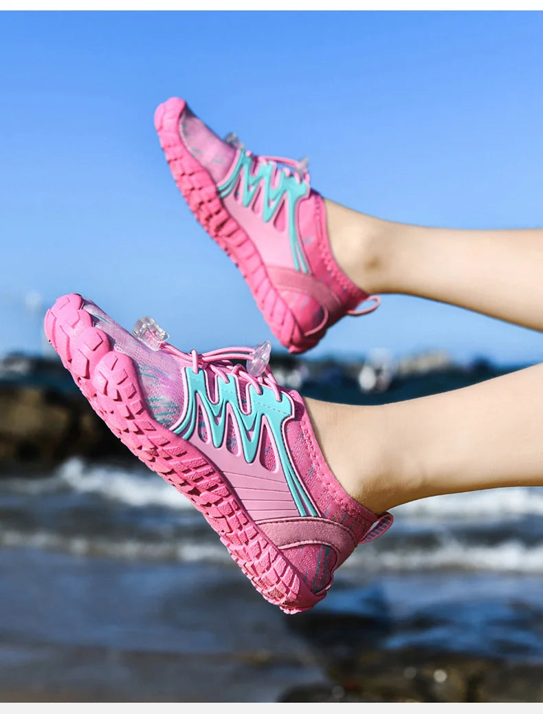 Buty do pływania dla dzieci, szybkoschnące buty plażowe, buty wodne dla chłopców i dziewczynek, buty sportowe do chodzenia boso, trampki do brodzenia, sandały dla dzieci do nurkowania, wędkowania i surfowania