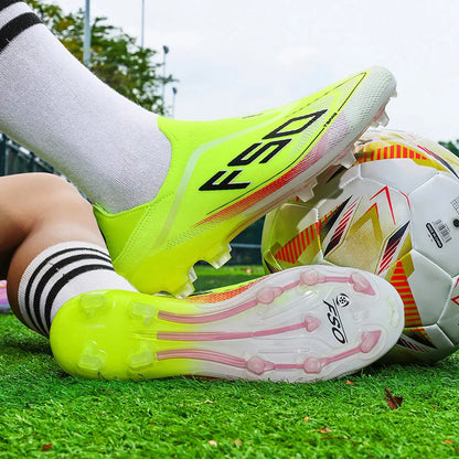 New Men Football Boots Non-Slip Boys Soccer Shoes Grass Cleats High-quality Match Sneakers Hot-selling Outdoor High-top Light