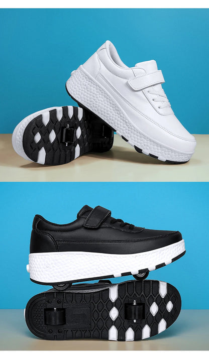 Fashion flashing roller skates shoes High quality roller skates boys and girls size 27-43   wheel sneakers