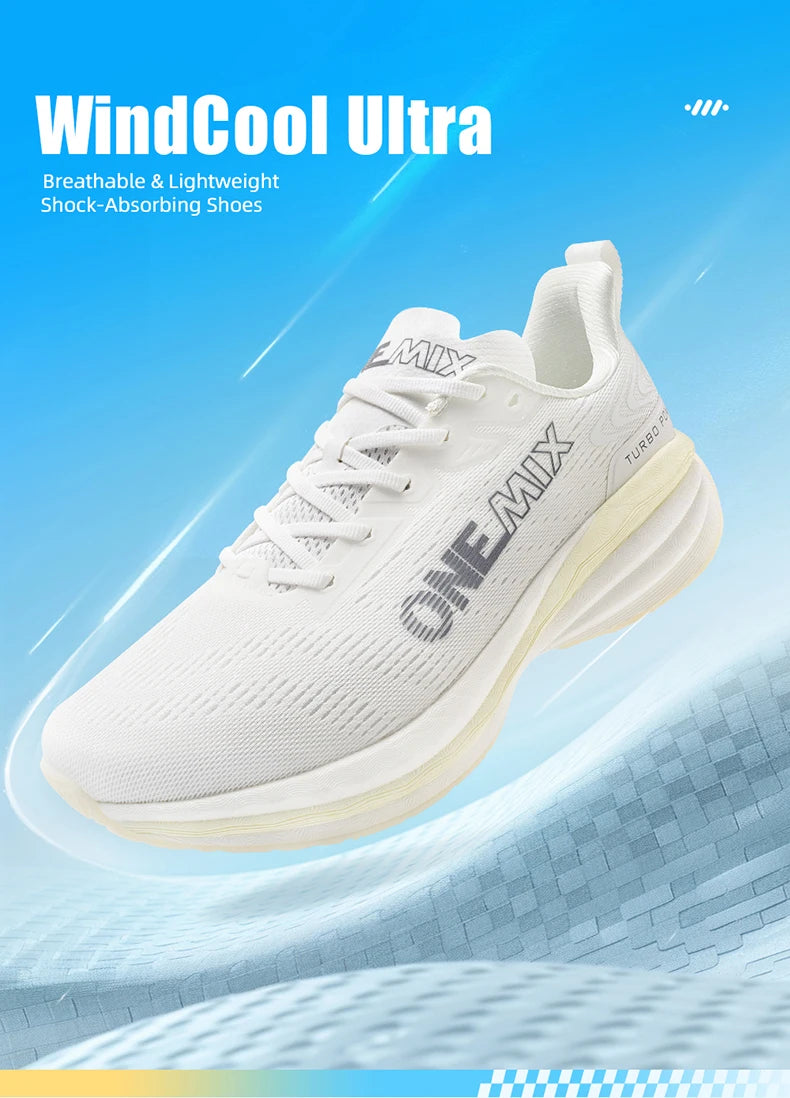ONEMIX Men's Running Shoes Air Cushion Sneakers Breathable Mesh Outdoor Athletic Height Increase Walking Shoes Size EU 35-47
