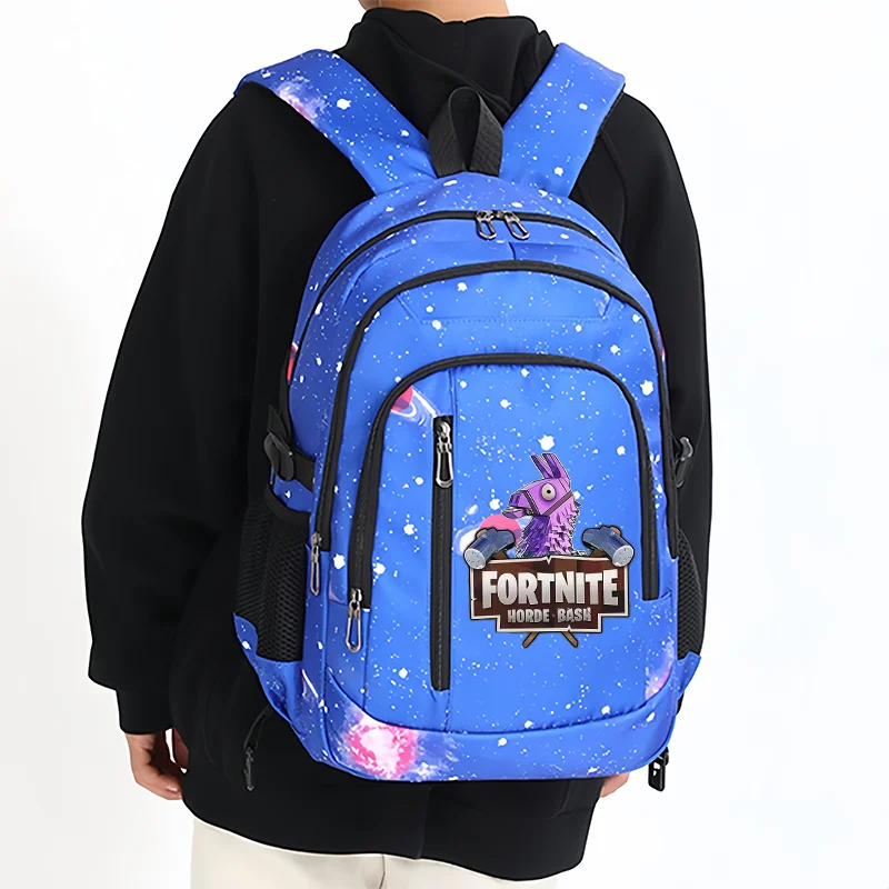 Fortnite Starry Sky Backpack Large Capacity Waterproof Laptop Bag Game Character Print Student Pack Boy Girl Back to School Bag
