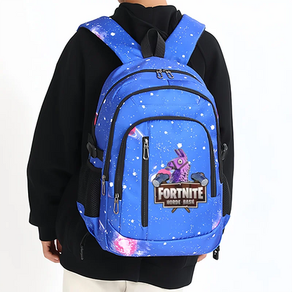 Fortnite Starry Sky Backpack Large Capacity Waterproof Laptop Bag Game Character Print Student Pack Boy Girl Back to School Bag