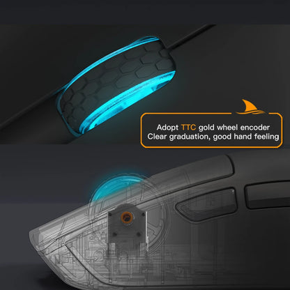 Darmoshark M3Pro Gaming-Maus 2.4G BT kabellos Tri-Mode PAW3395 Sensor N52840 26000DPI für große Hände mit Makro-Treiber – Maus für Gaming