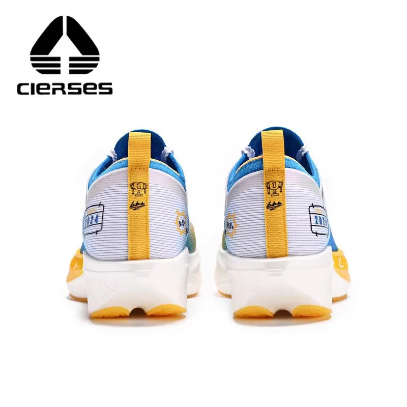CIERSES Carbon fiber plate Marathon Running Racing Shoes  Men Professional Stable Support Shock-relief Rebbound Training shoes