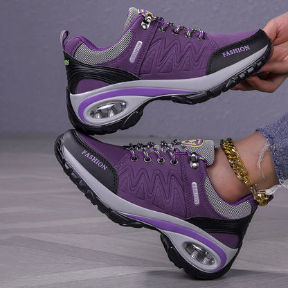 Sapatos de caminhada para mulher 2025 primavera e outono novos, antiderrapantes, para corrida todo-o-terreno, caminhada e desporto