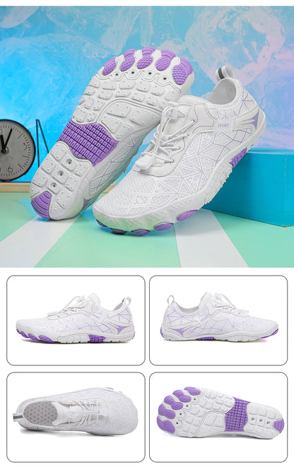 New Barefoot Wading Shoes Men Women Mesh Quick-Drying Beach Shoes Outdoor Non-Slip Swimming Shoes Unisex Water Sports Shoes