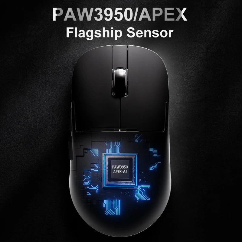AJAZZ AJ159 APEX Wireless Gaming Mouse, Lightweight RGB Gaming Mouse with Magnetic Charging Dock, Bluetooth & 2.4GHz, Up to 30,000 DPI for PC & Laptop