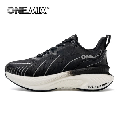 ONEMIX Νέα αθλητικά παπούτσια με αντικραδασμική προστασία για άνδρες, κατάλληλα για δρομείς βαρέων αποστάσεων, με κορδόνια, αθλητικά γυναικεία, αντιολισθητικά, για εξωτερική χρήση, ανδρικά αθλητικά παπούτσια