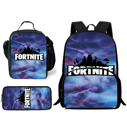 Hot Game Design Child Backpacks F-FortniteS Lunch Bag Pencil Case Pupil Large Capacity School Bags For Boy Girl Best Gift