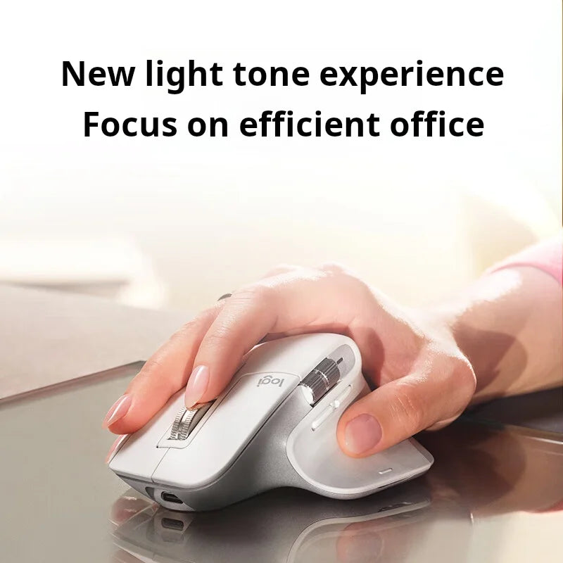 Logitech MX Master 3S Rato Bluetooth Sem Fios para Escritório Profissional Softtone Rato Ergonómico para Escritório Profissional