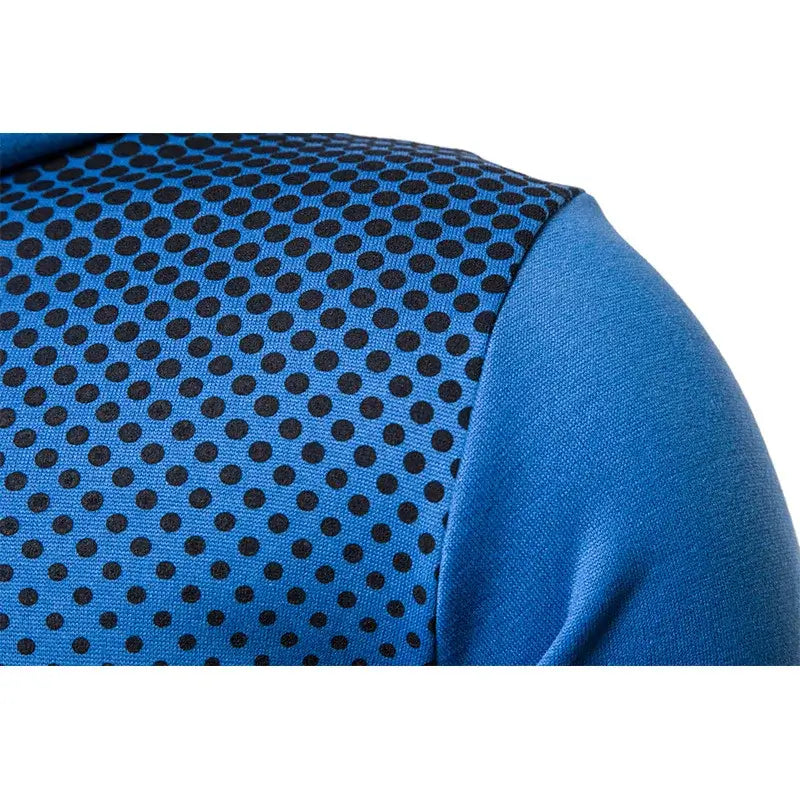 Men's Zip Up Hoodie Pocket Polka Pot Print Hooded Sweatshirt Sport Outdoor Casual Slim Fit Men Spring AutumnZipper Hoodie, Produit gaming premium Fraquane