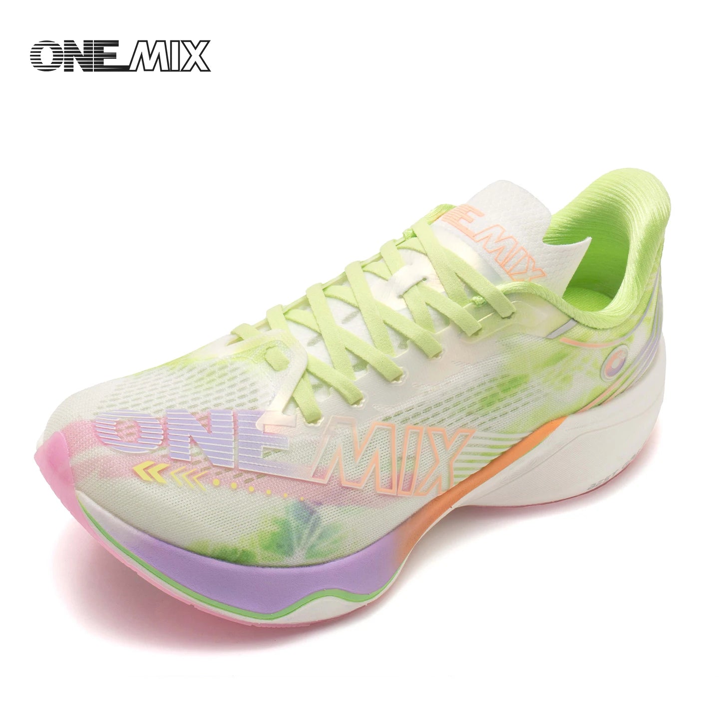 ONEMIX New Nylon Carbon Board Marathon Running Racing Shoes Shock-relief Professional Stable Support Ultra-light Rebound Sneaker