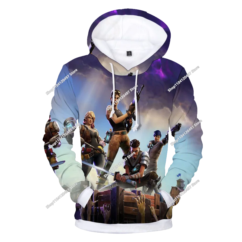 Fortnite Fighting Game 3D Print Hoodies Streetwear Children's Oversized Casual Sweatshirts Hoodie Man Coat Clothes