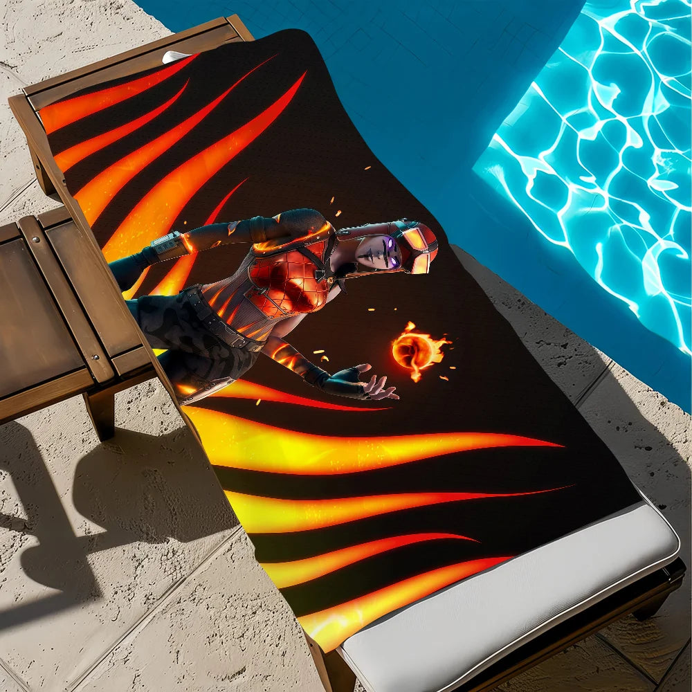game art funny F-Fortnite Towel soft Beach Towels Trip swim Pool bathing Towel Gym Spa home Decor Gift Holiday