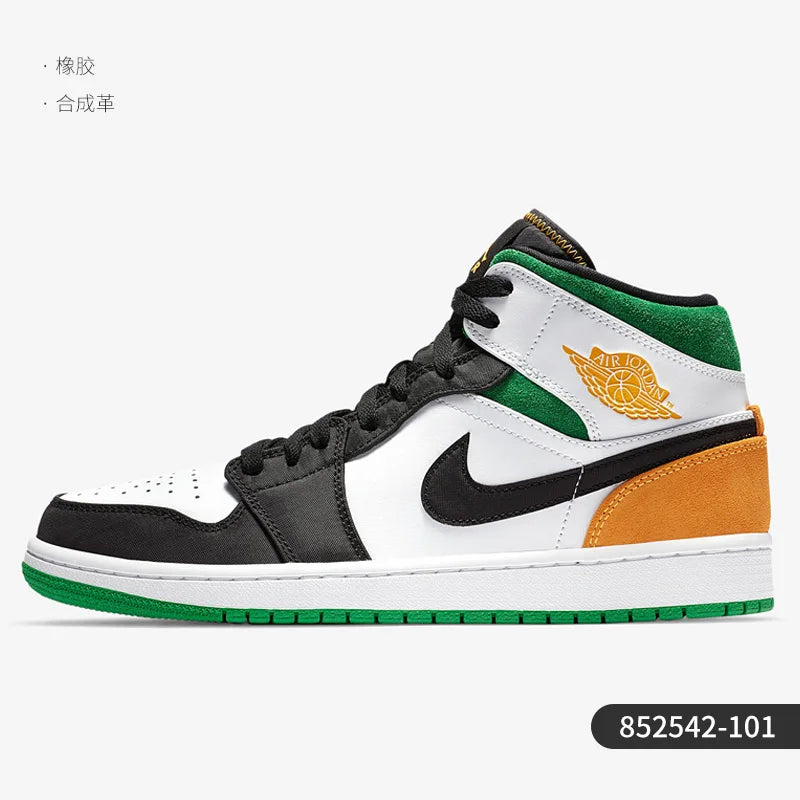 Nike genuine AIR JORDAN1 MID SE AJ1 men's sports basketball shoes 852542-101