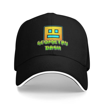 Geometry Game Dash Baseballkeps Casual Oblockerad Nivå Sandwichhatt för män och kvinnor Andningsbar huvudbonad för aktiviteter