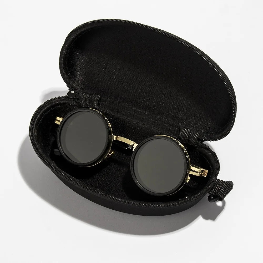 New ND2-400 Adjustable Dimming Glasses 9 Level UV400 Fishing Sunglasses With Glasse Case ND Filter Sun Glasses Driving