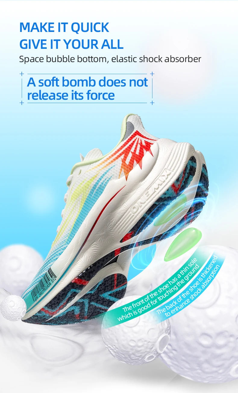 ONEMIX 2026 New Arrival Training Running Shoes for Men Full Sole Nylon Plate Sport Shoes Breathable Summer Female Jogging Shoes