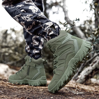 Botas Táticas de Combate Melhoradas para Homem, Calçado Outdoor de Treino, Campismo, Antidesgaste, Resposta Rápida, Caminhada, Pesca e Caça