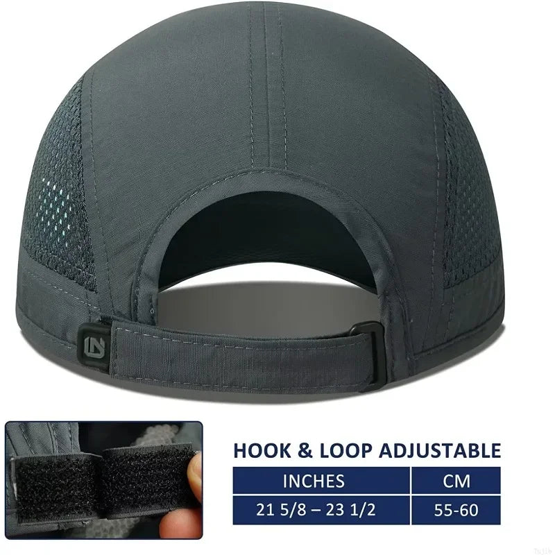 GADIEMKENSD Snabbtorkande, hopfällbara och bärbara basebollkepsar för män, sommar, havsvågbroderi, unisex, sport, solhattar, snapback-keps