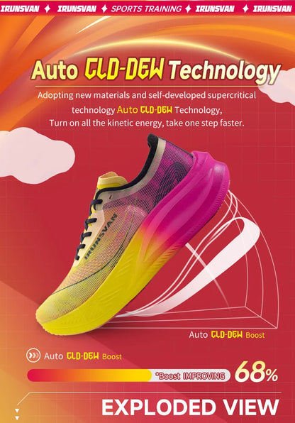 IRUNSVAN Rehuo 1.0 Full Length Carbon Plate Running Shoes  Marathon Ultra Lightweight Men's  24028