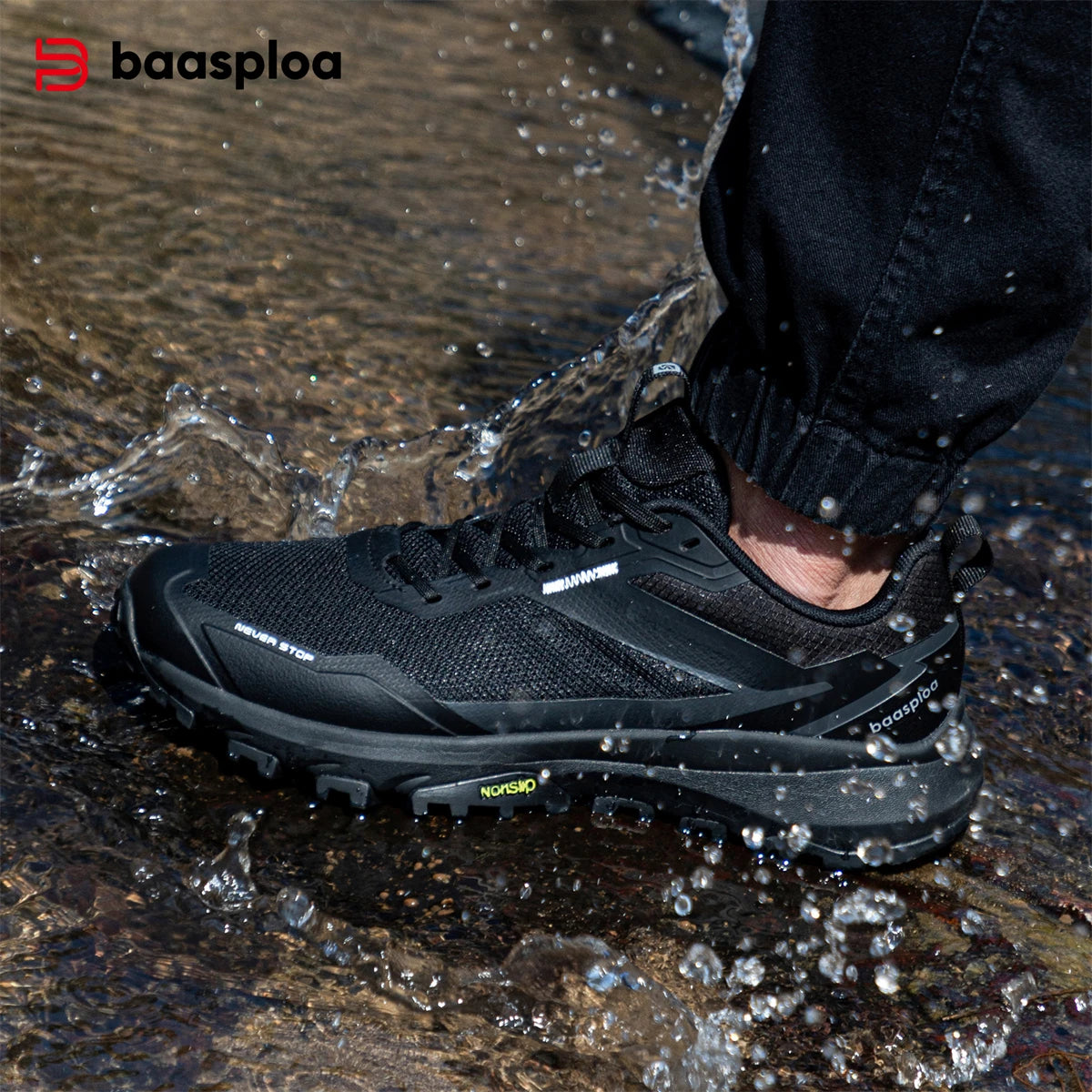 Ténis de caminhada para homem Baasploa: calçado de moda para atividades ao ar livre, leve e respirável; calçado casual masculino antiderrapante e resistente ao desgaste, ideal para escalada