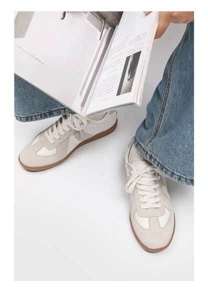 Shoes For Men's Designer Sneakers 2025 Autumn Fashion Retro Lace-up Student Women's Trainers Leather Casual Walking Shoes