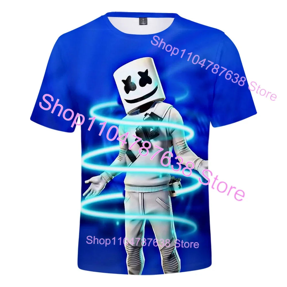 Summer T-shirt Raven Ultima Knight F-Fortnite T Shirt 3D Print Banana Peely Men's Tee Battle Royale Game Tops Birthday Gifts