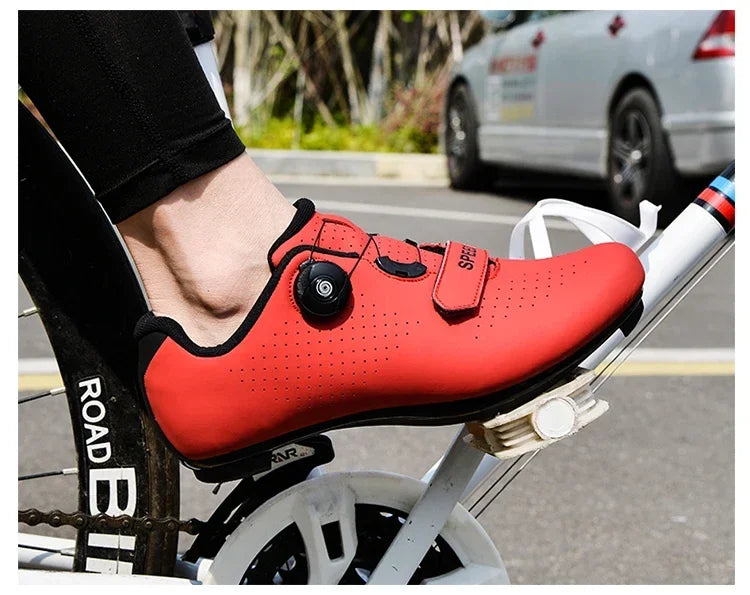 Professional New Sneakers Men Ultralight Double Buckles Cycling Shoes MTB Luminous Road Bike Shoes