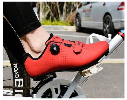 Professional New Sneakers Men Ultralight Double Buckles Cycling Shoes MTB Luminous Road Bike Shoes