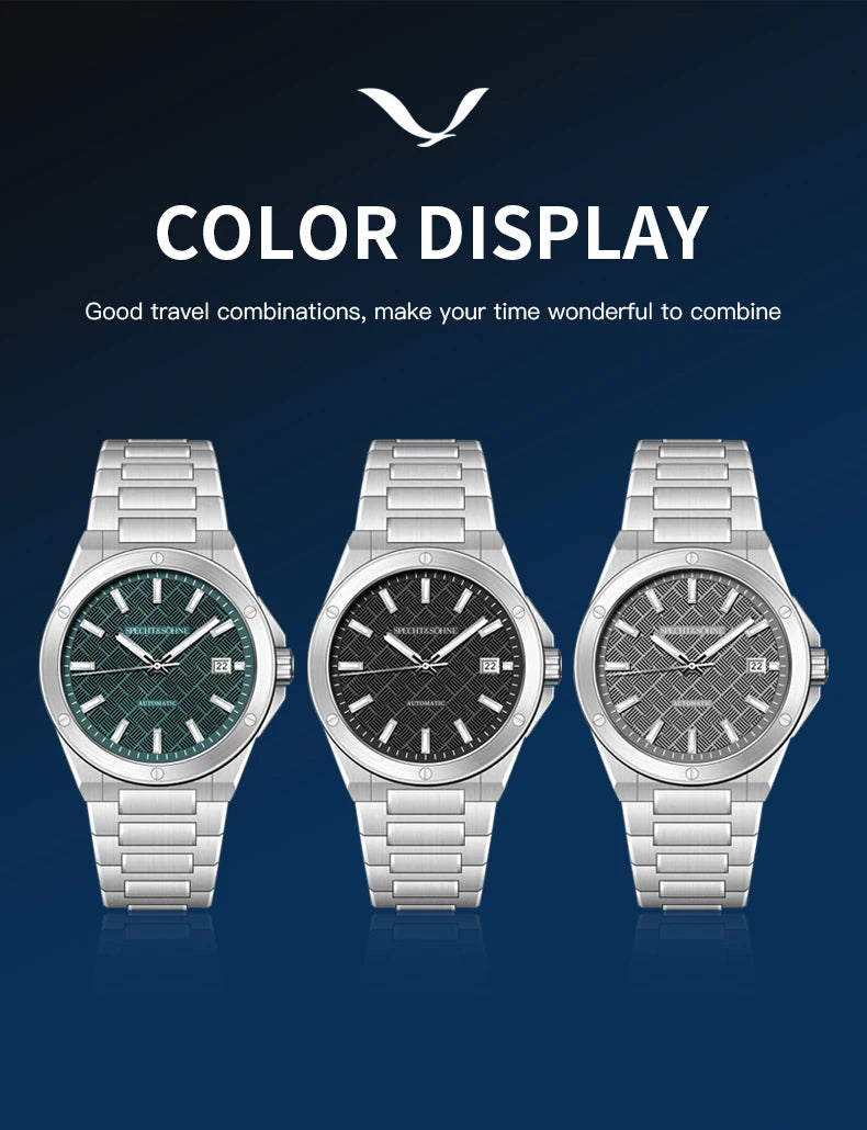 Relógio Masculino Specht&Sohne 2025 Novo 38MM Automático, Movimento Japonês Miyota 8215, Aço, Vidro de Safira, Reloj Homb Impermeável