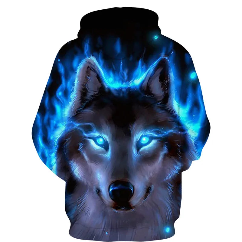 Cool 3D Wolf Printed Zipper Hoodies Fashion Men/Women Streetwear Hooded Jacket Coat Unisex Casual Hip Hop Pullover Sweatshirts