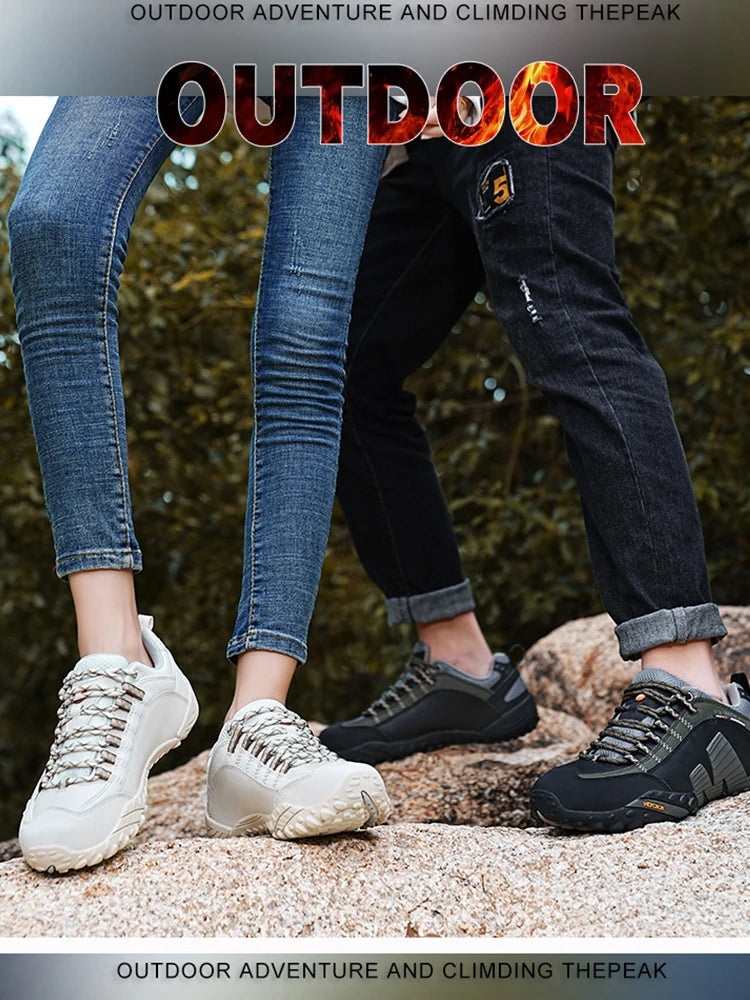 Buty górskie męskie z prawdziwej skóry, sportowe, antypoślizgowe, do wspinaczki i wędrówek, oddychające buty turystyczne