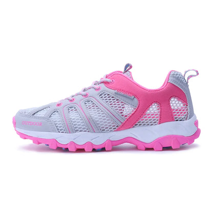 Spring Summer Men Women Outdoor Sneakers Trekking Hiking Shoes Sports Trail Running Shoes Thick Soles Sales Promotion Discount