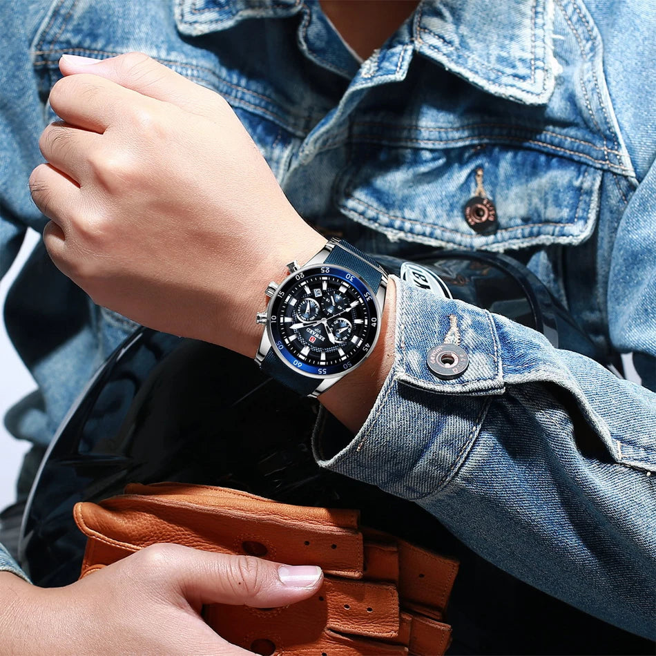 REWARD Relogios Masculino 81011M Sports Silicone Quartz Men's Watch Waterproof Calendar Chronograph Luminous Watches Men Часы
