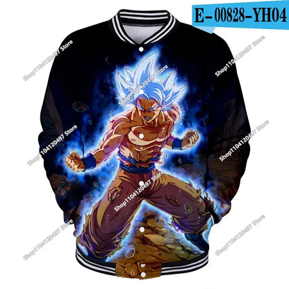 Dragon Ball Streetwear Baseball Uniform for Man Women Son Goku Adults Costumes Jackets Spring Fall Coat Cardigan Sweatshirt Gift