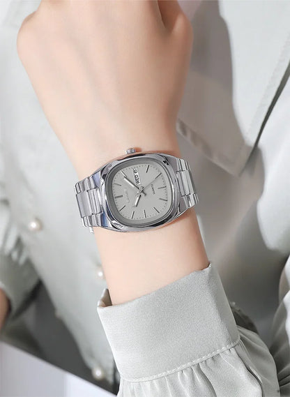 SKMEI 2420 Casual Female Wristwatch Dress For Women Ladies Business Steel Clock Fashion Quartz Date Time Women Luxury Watches