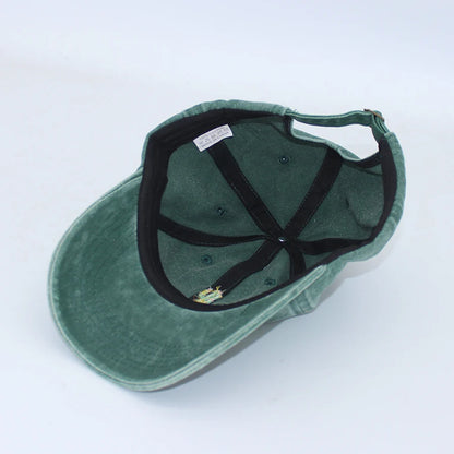 Casquette de baseball vintage souple avec broderie « Mini Cactus » pour homme et femme, effet délavé, pour le sport, la pêche, papa, visière, été, automne, casquette à visière