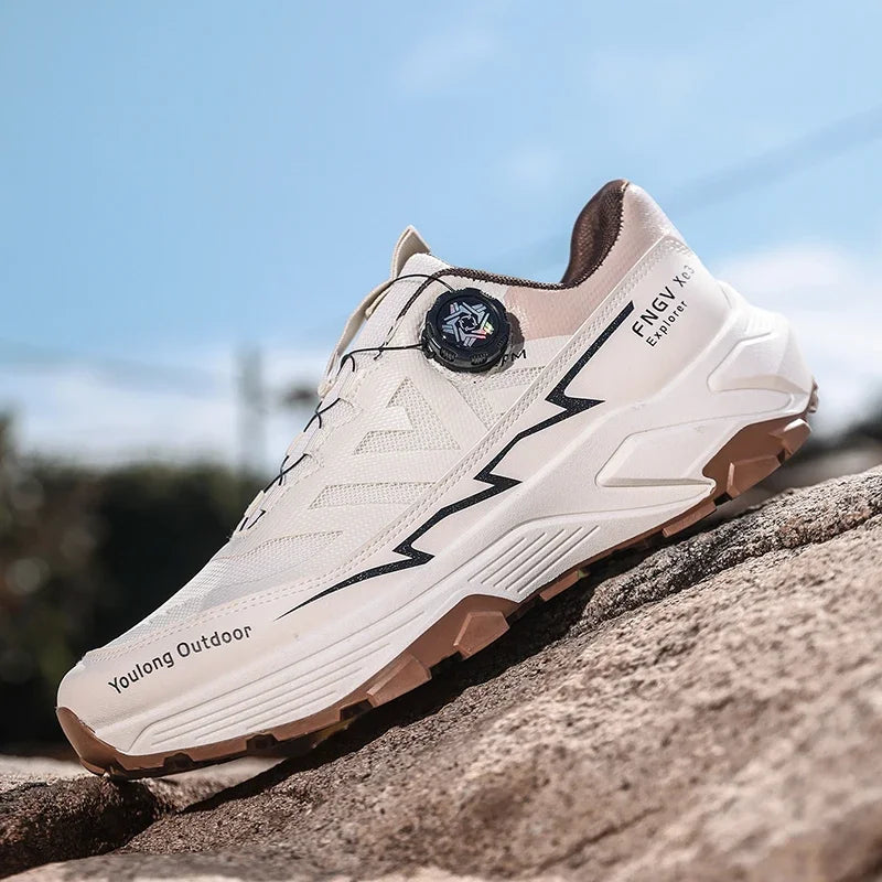 Mens Sneakers Casual Outdoor Anti Slip Shock-absorbing Versatile Off Road Hiking Shoes Comfortable Soft Sole Running Shoes Man