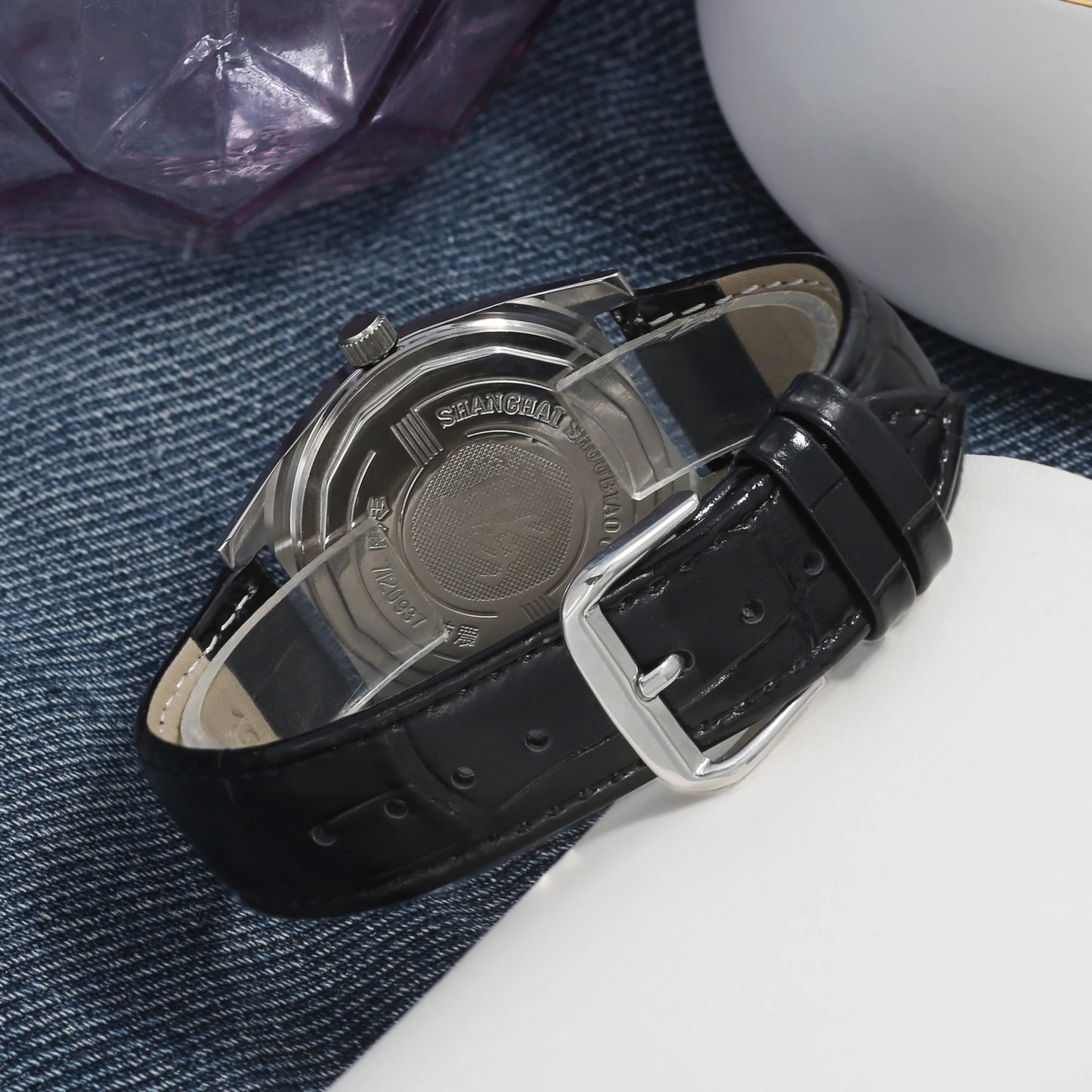 Shanghai 36MM Hand-Wind Mechanical Watch 7120 Waterproof china Watch for Men wholesale