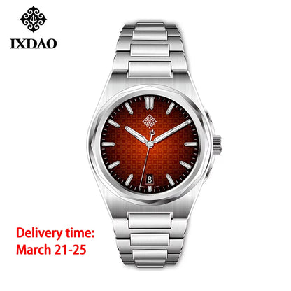 IX&DAO 2025 Novo Relógio Masculino Warrior Automático Mecânico 37mm Movimento Miyota 9015 Safira Aço Inoxidável Impermeável 10Bar BGW